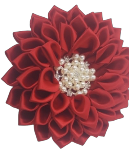 Kappa Silhouette Satin Flower Lapel Pin