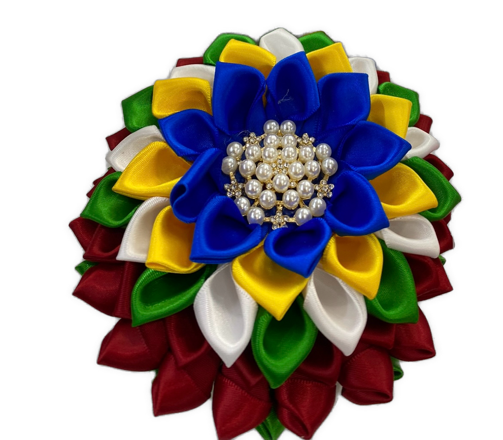 OES Satin Flower Lapel Pin