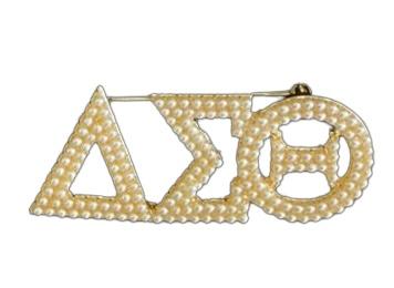 DST Pearls Letters Brooch