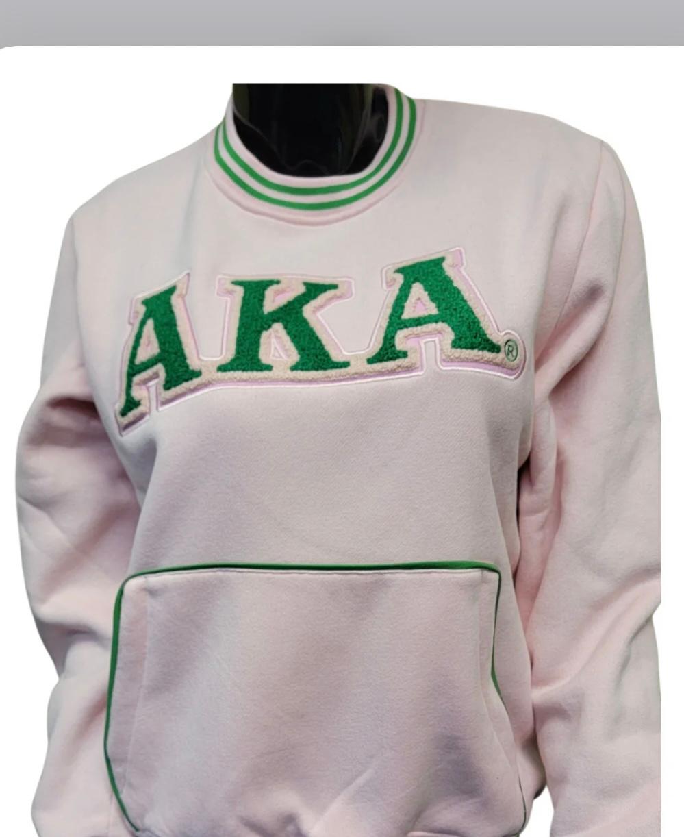 Chenille Sweatshirt w/ Pouch