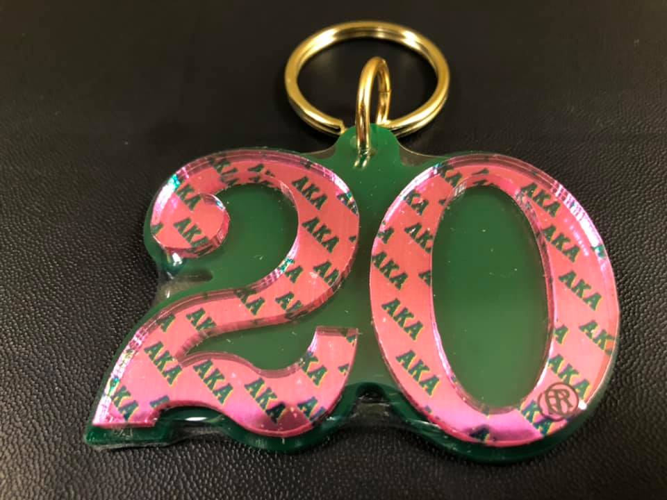 Line Number Key Chain