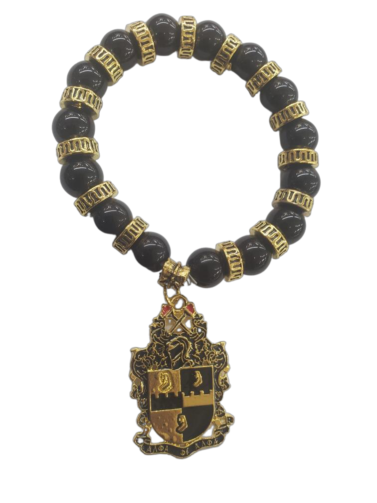 Alpha Beaded Charm Bracelet