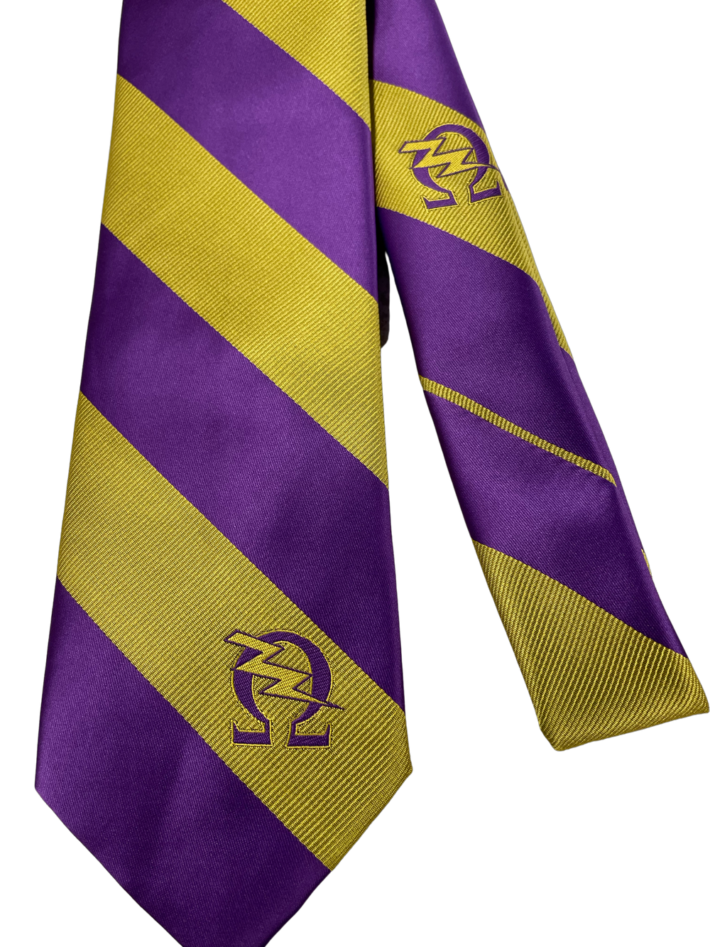Omega Purple/Gold Silk Neck Tie