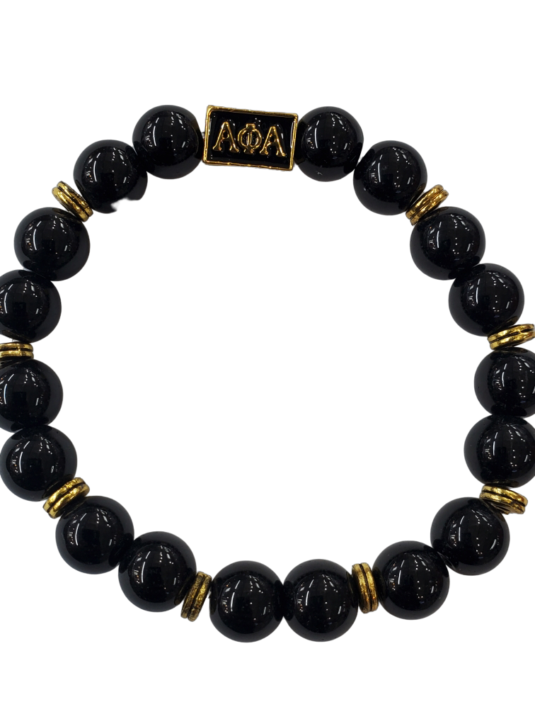 Alpha Square Beaded Bracelet