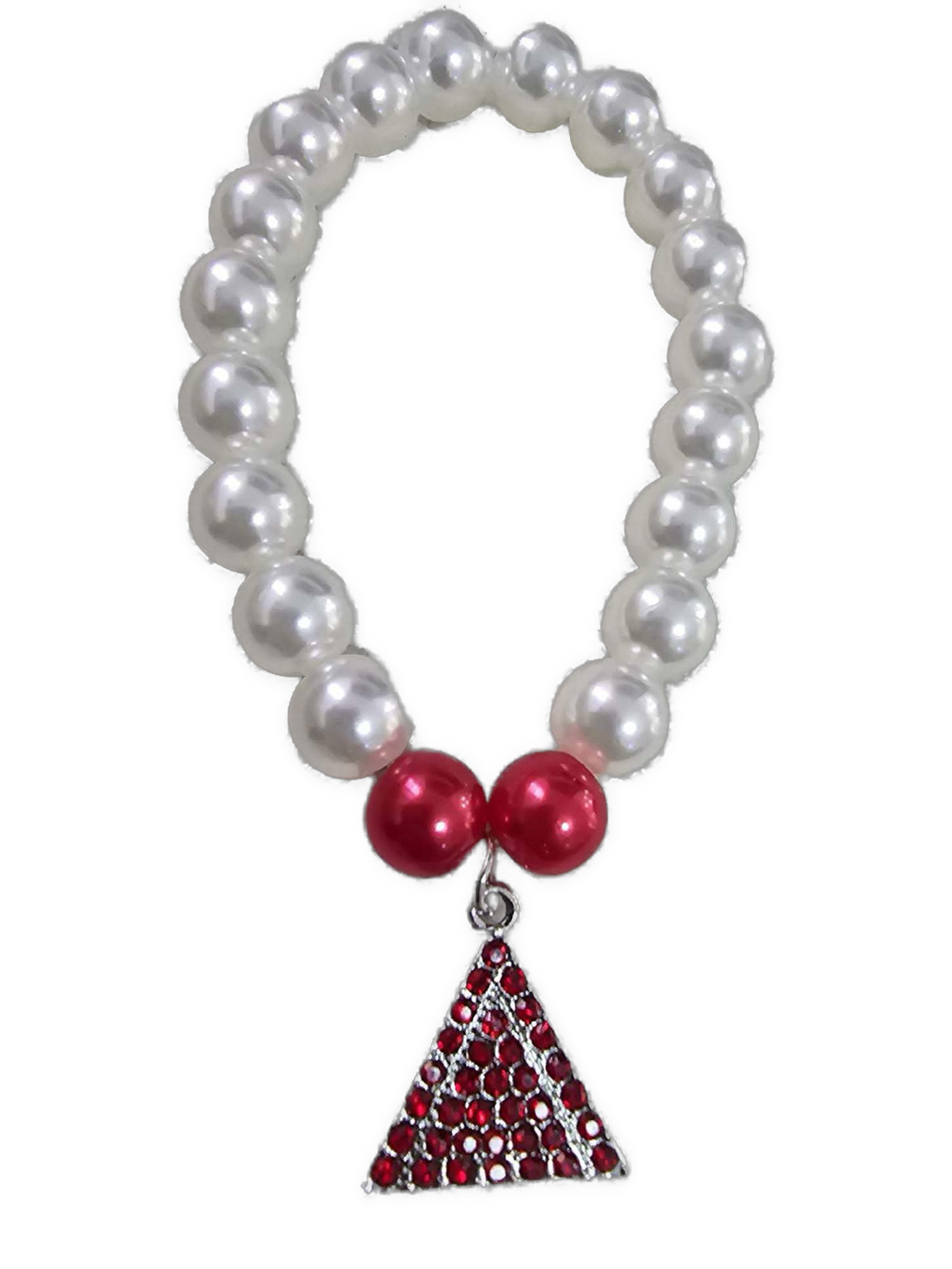 DST Pearl Rhinestone Pyramid Bracelet