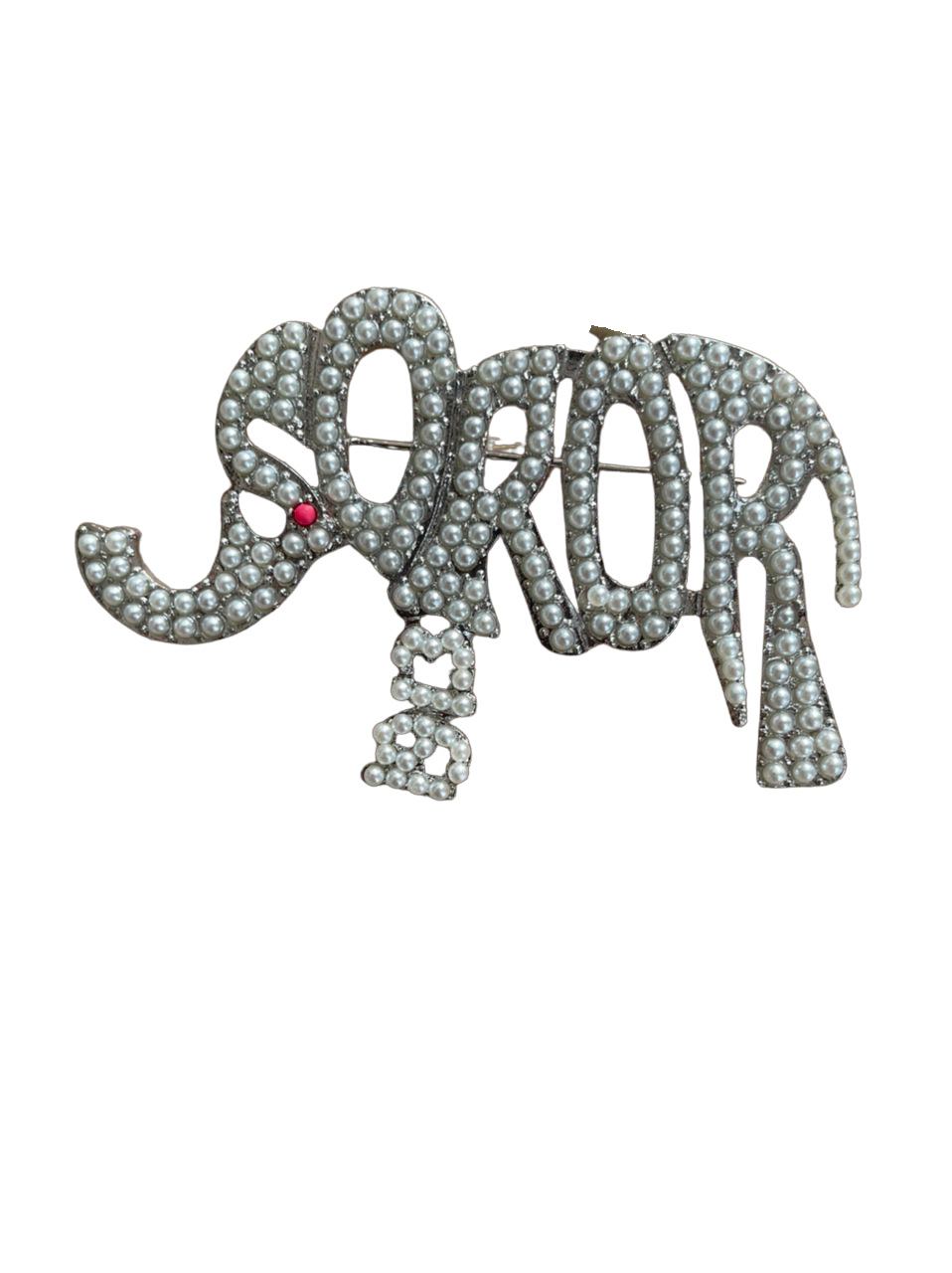 DST Pearl Elephant Brooch