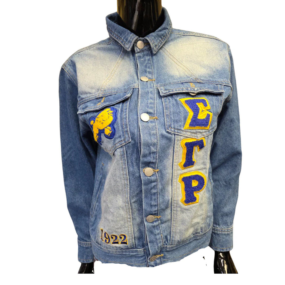 SGRHO Chenille Jean Jacket