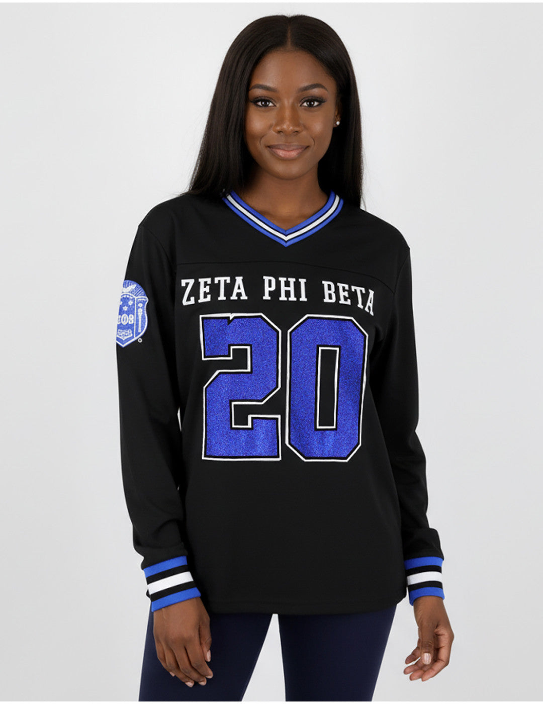 Zeta Long Sleeve V-Neck Jersey