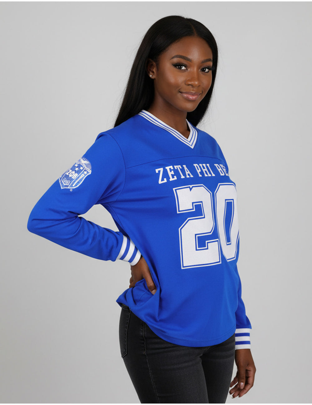 Zeta Long Sleeve V-Neck Jersey