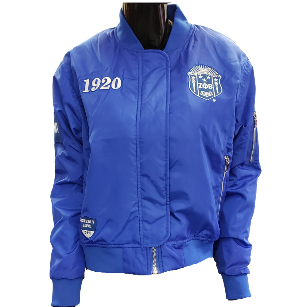 Zeta phi beta bomber jacket clearance