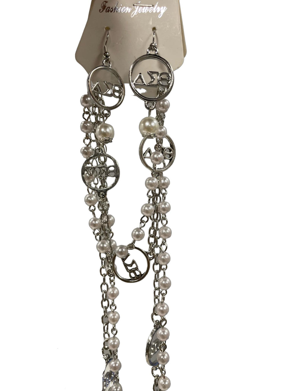 DST Silver & Pearl Jewelry Set