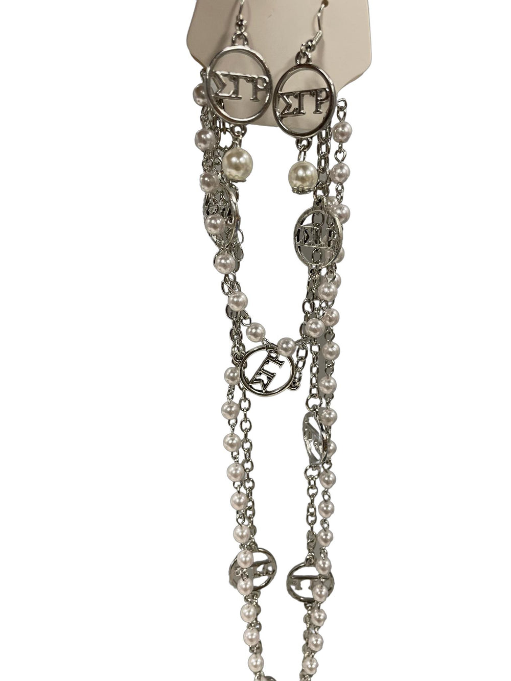 SGRHO Silver & Pearl Jewelry Set